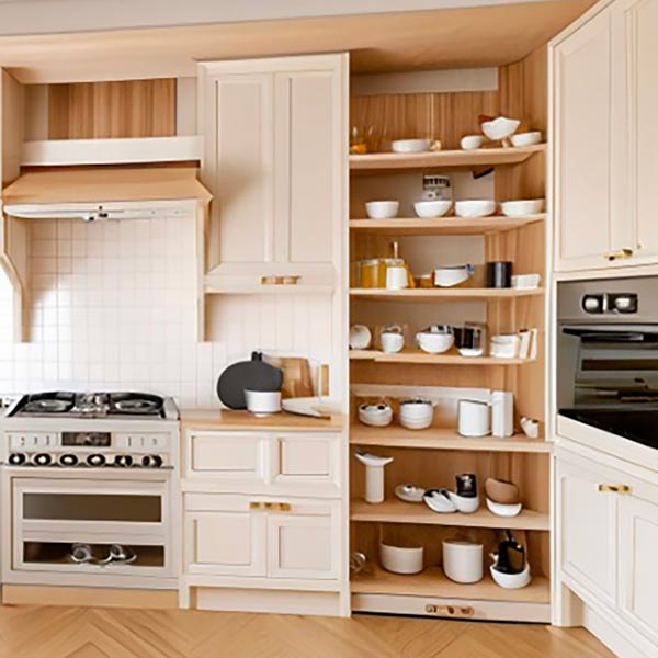VEDECASA Portaspezie ad angolo impilabile a 2 ripiani per cucina, piano di lavoro e dispensa, organizer rustico, in legno, marrone, per riporre la scrivania