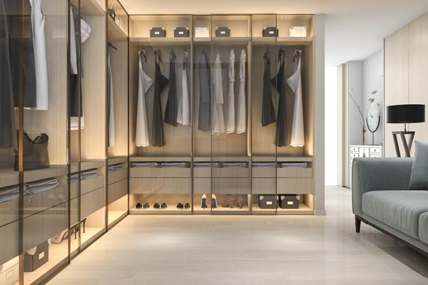 Cabine armadio Milano: luce neon armadio