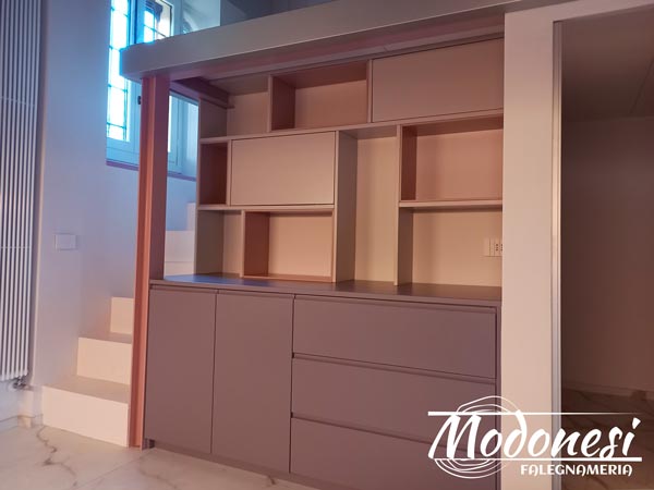 Mobile Soggiorno Dal Design Moderno A Milano Creato Su Misura Per Una Particolare Area Risultato Finale 03
