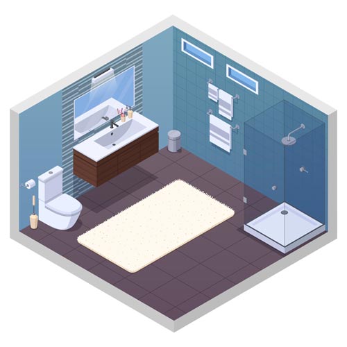 Mobili su misura per bagno Milano render Mobili su misura per bagno Milano render