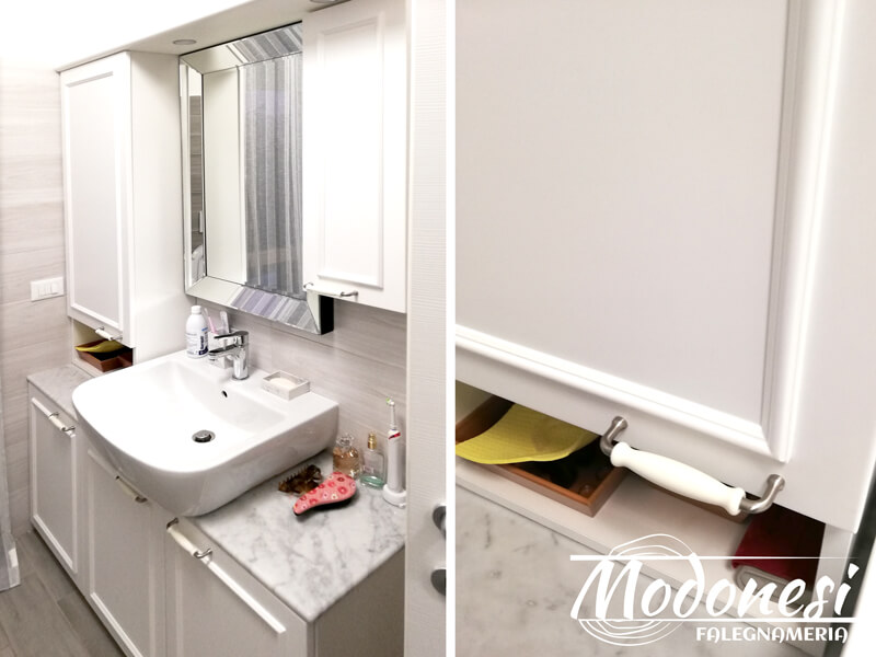 Mobile Bagno Bianco Su Misura Per Una Casa A Lainate Milano Finito 02