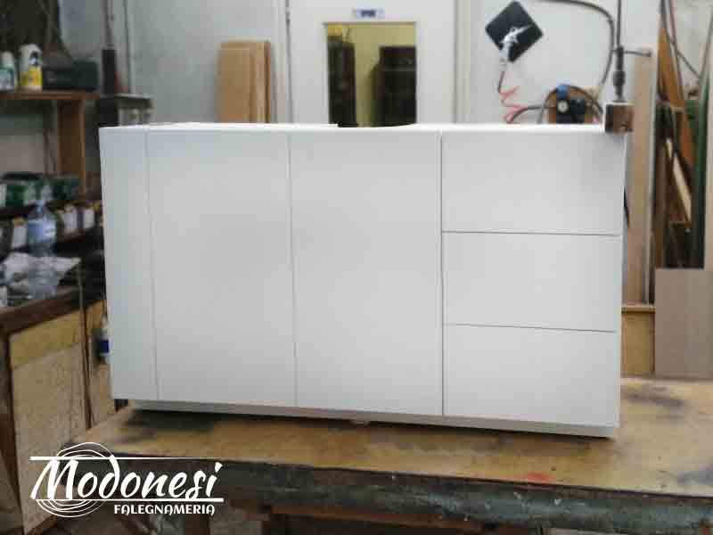 Mobile Bagno Su Misura Mdf Bianco Lucido 4