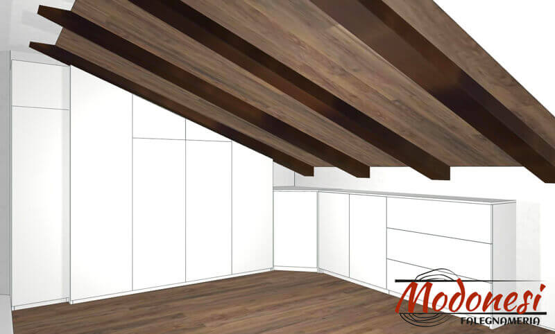 Armadio Mansarda Ad Angolo Realizzato Per Una Casa A Noviglio Milano Render 01