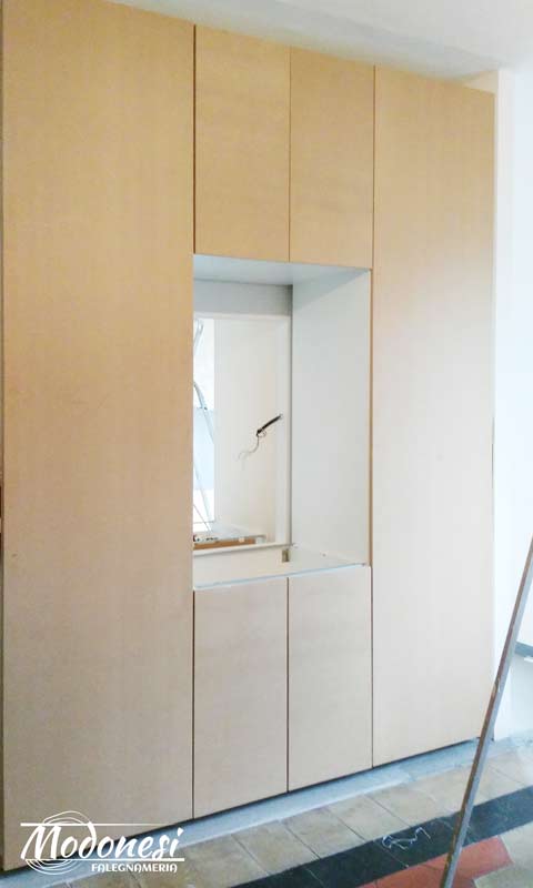 Cucina Bifacciale In Osb Messa In Opera 07