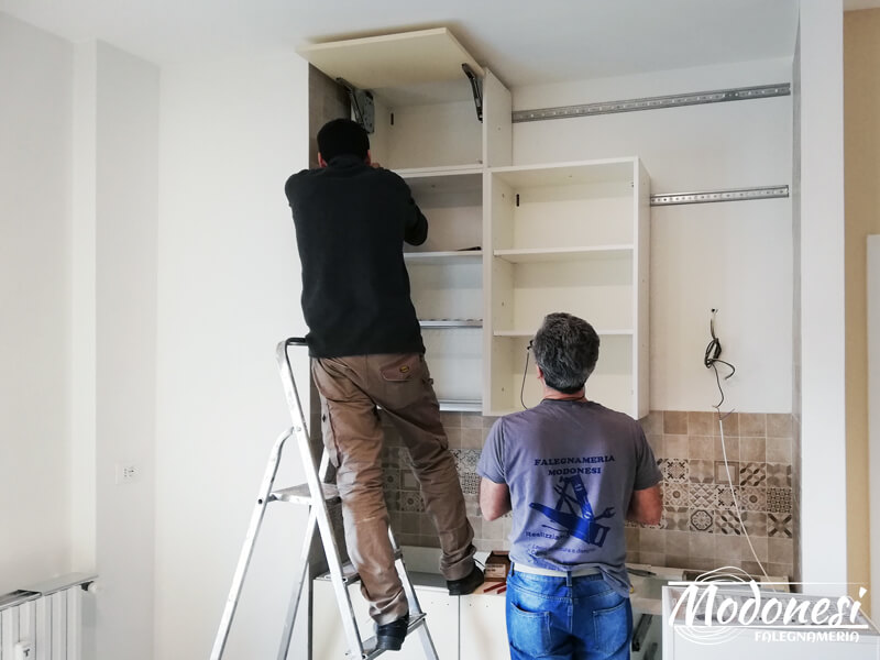 Cucina Su Misura In Nicchia Per Un Appartamento A Milano Applicazione 02