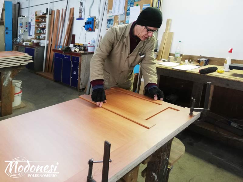 Boiserie Bassa In Legno Per Un Avvocato Di Milano Pero Laboratorio 02