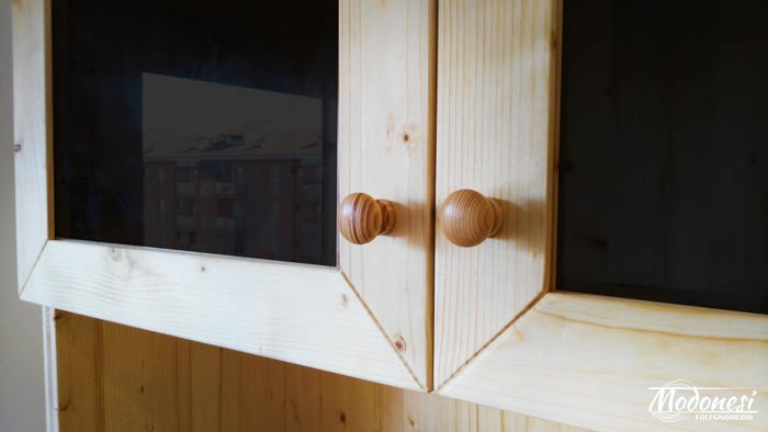 Cassettiera Su Misura E Libreria In Massello Per Lo Studio 06