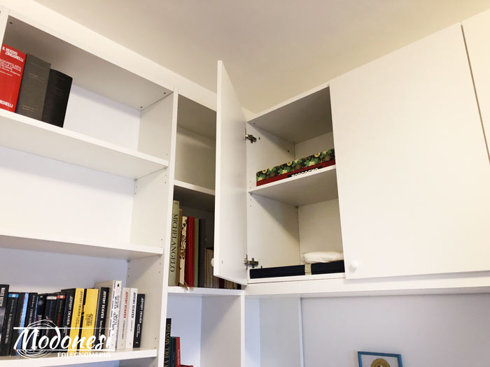 Realizzazione Libreria Ad Angolo Con Ponte In Cameretta Milano Pero 02