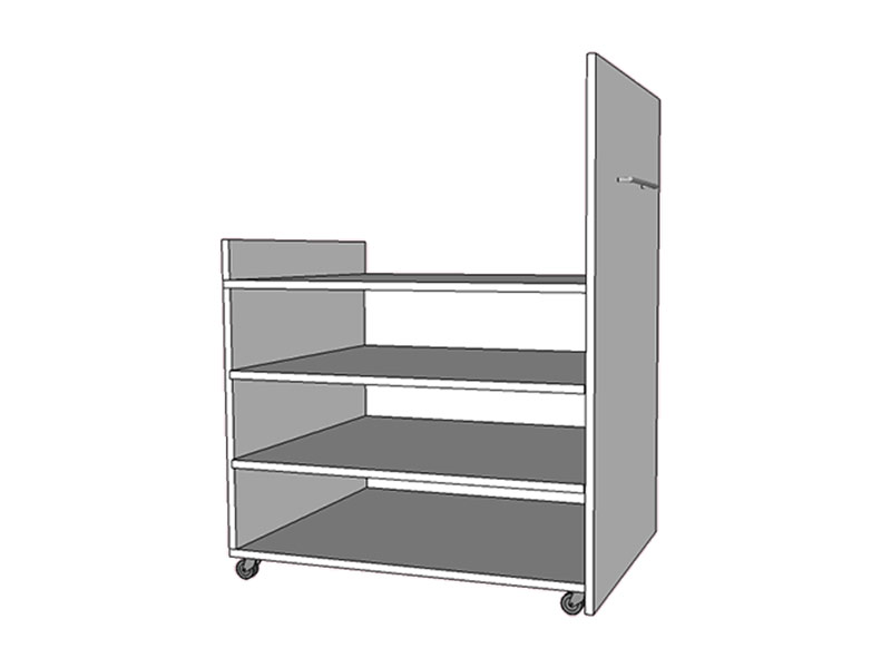 Mobile Carrelli Estraibili Camera Letto Baggio Render 03