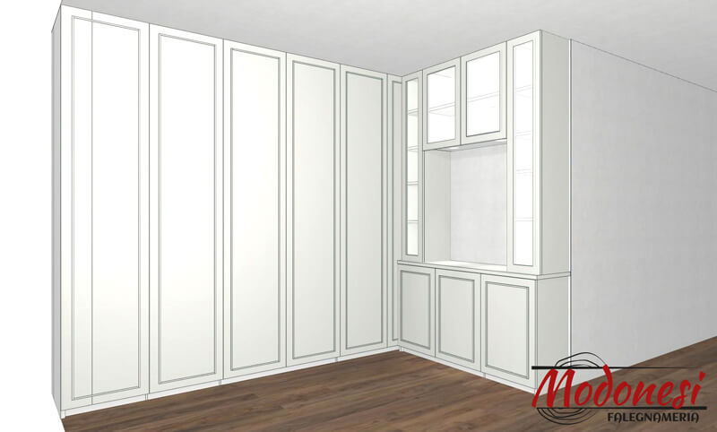 Mobile Ingresso Angolare Progettato Per Una Casa A Lainate Milano Render 01