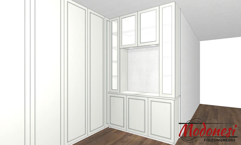 Mobile Ingresso Angolare Progettato Per Una Casa A Lainate Milano Render 02