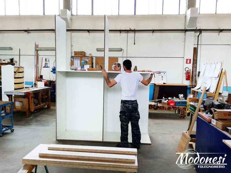 Mobile Per Nicchia In Soggiorno Per Un Appartamento A Milano Laboratorio 01