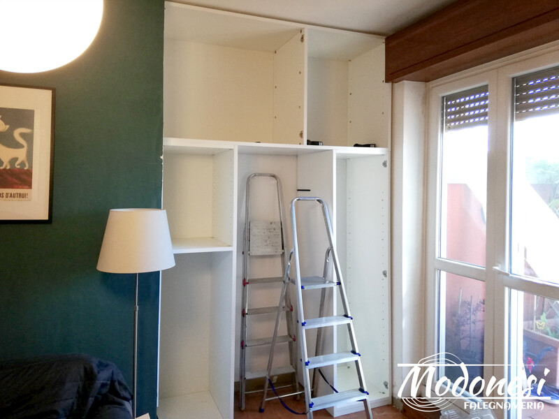 Mobile Studio Su Misura In Nicchia Per Un Appartamento A Milano Applicazione 03