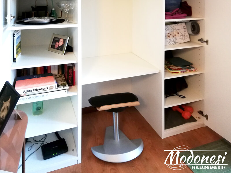 Mobile Studio Su Misura In Nicchia Per Un Appartamento A Milano Finito 05