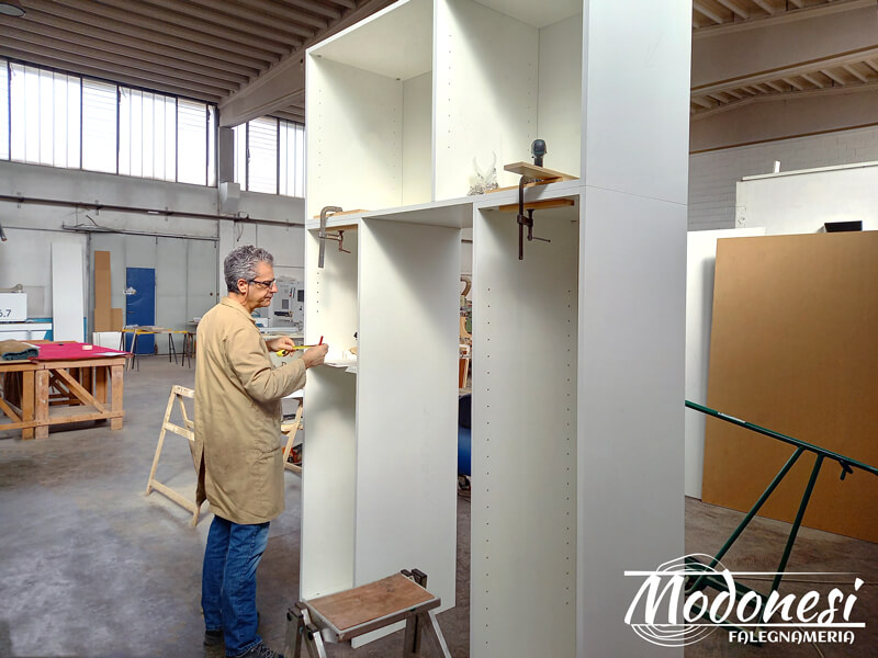 Mobile Studio Su Misura In Nicchia Per Un Appartamento A Milano Laboratorio 02
