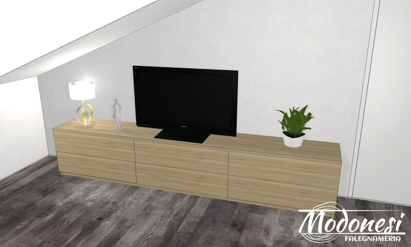 Mobiletto Per Televisore Milano Render 02