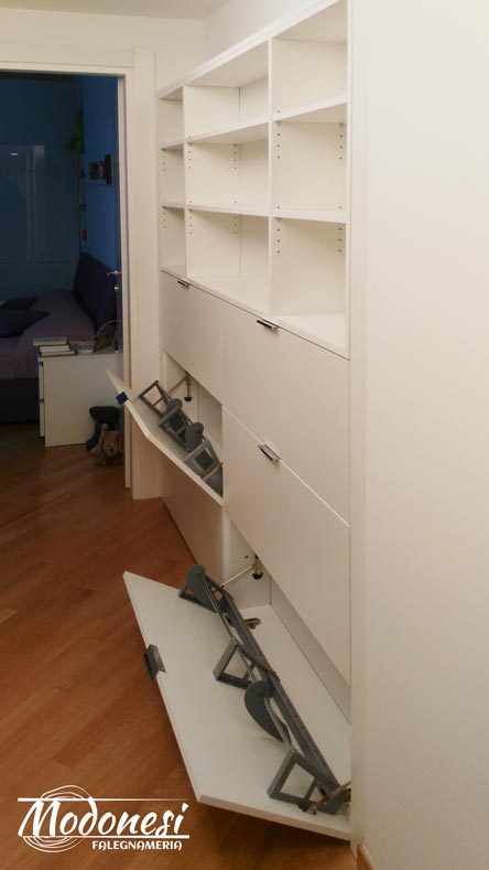 Realizzazione Scarpiera E Libreria Milano Lorenteggio 01