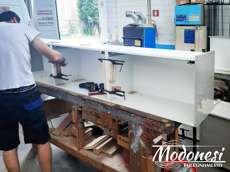 Mobile Per Soggiorno Con Panca Realizzato Per Una Casa A Milano Lab 04