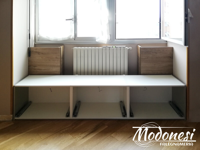 Mobile Per Soggiorno Con Panca Realizzato Per Una Casa A Milano Posa 05